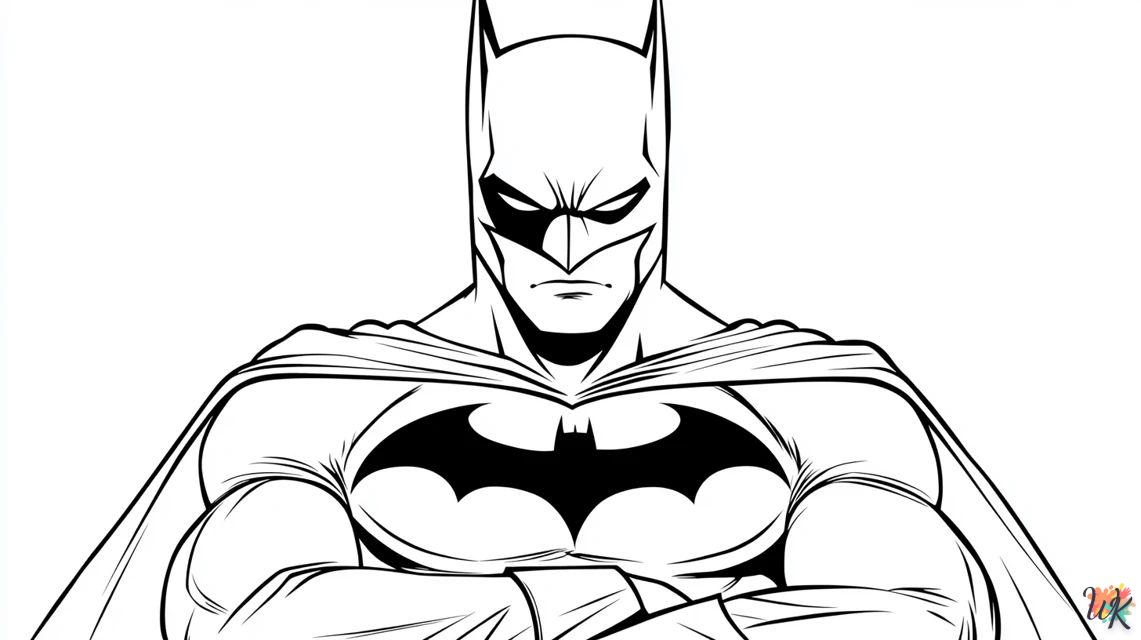 Batman esta de pie para colorear