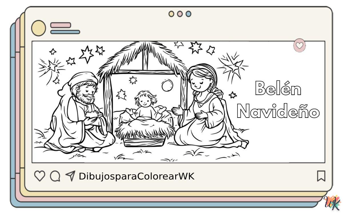 105 Dibujos Para Colorear Belén Navideño