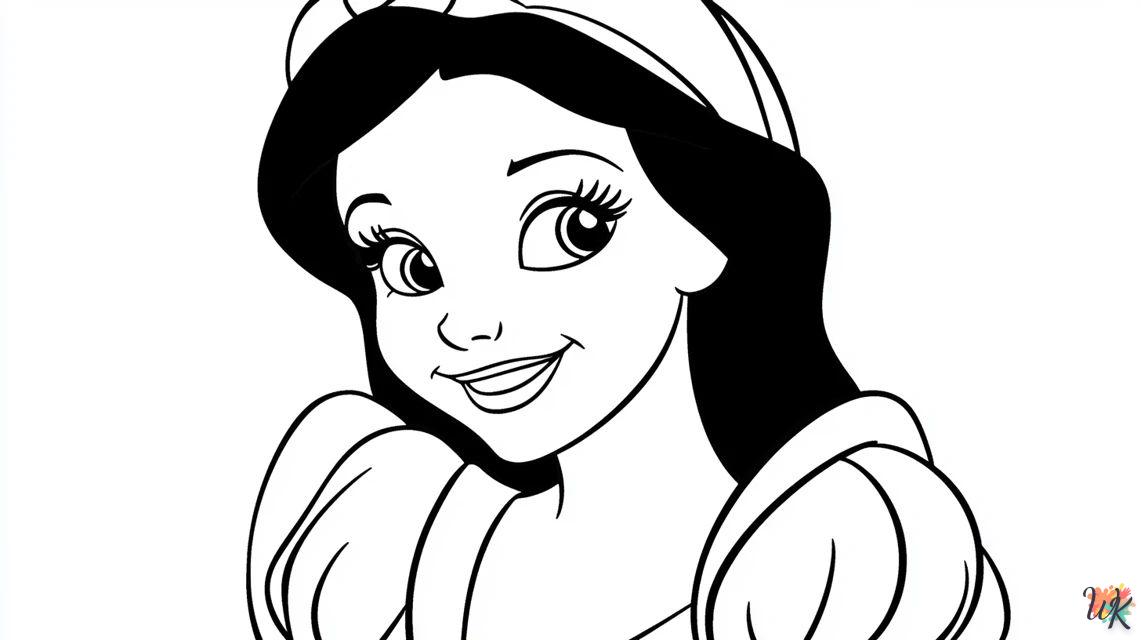 Blancanieves linda para colorear