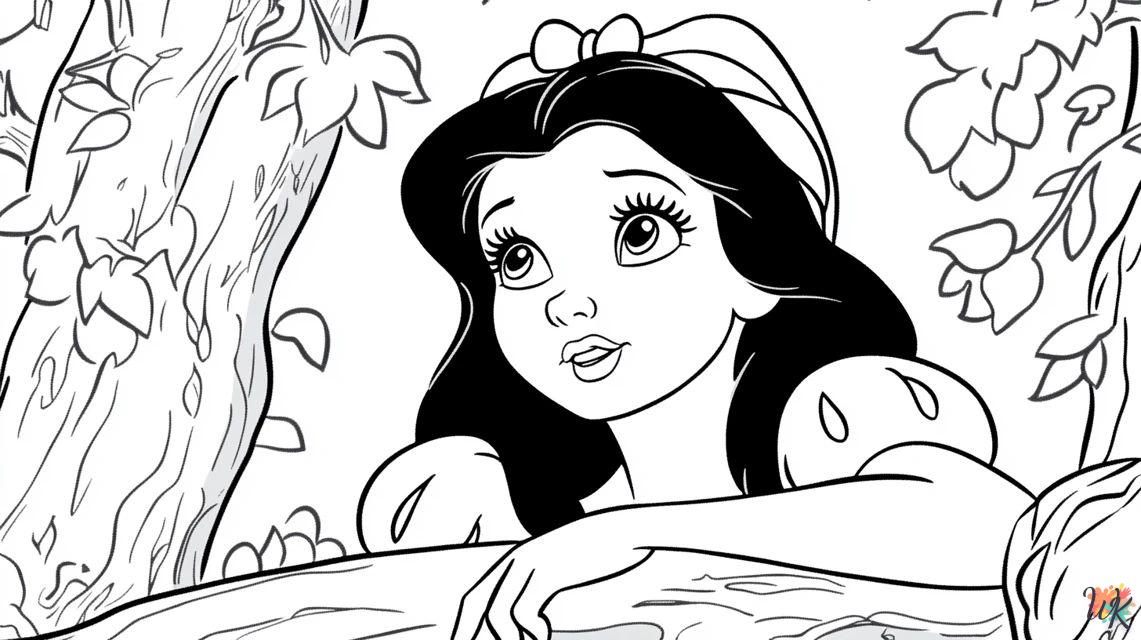 Blancanieves linda para colorear