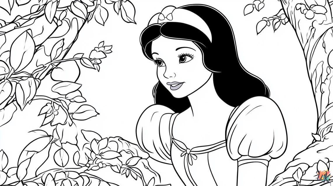 Blancanieves linda para colorear