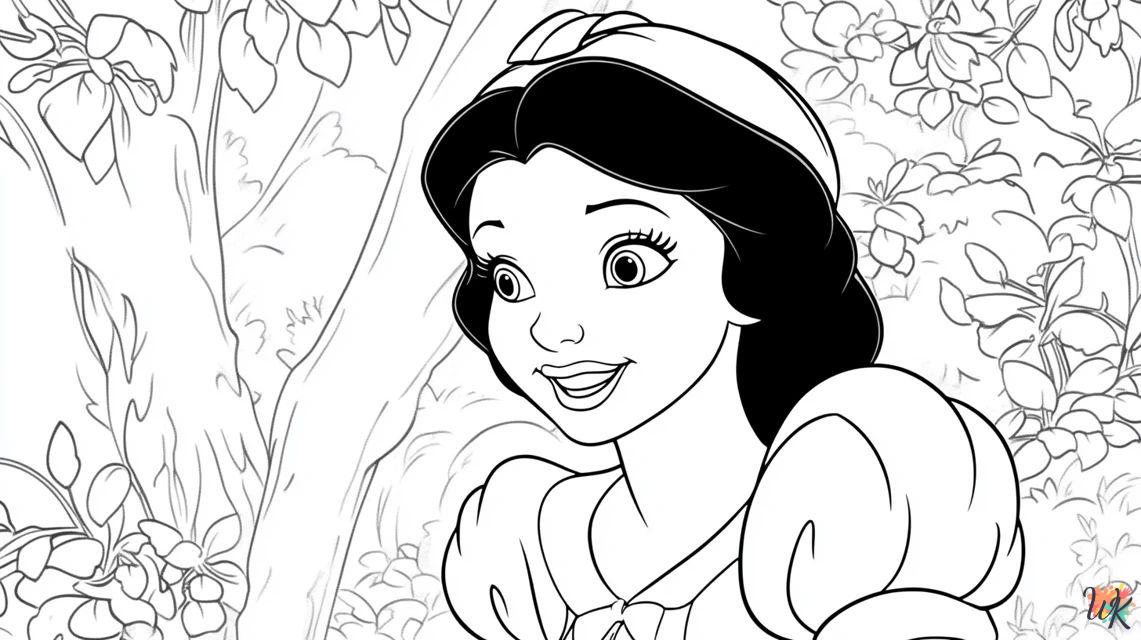 Blancanieves linda para colorear