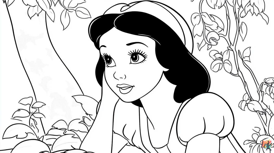 Blancanieves linda para colorear