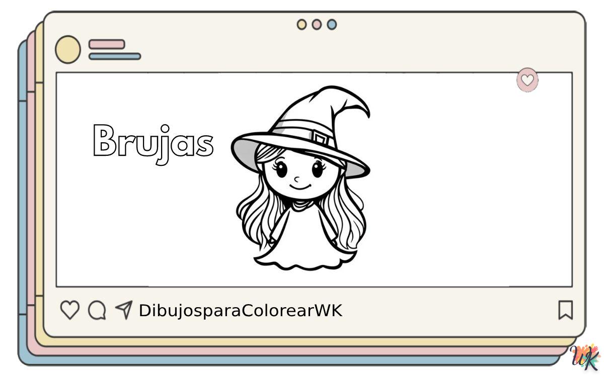 107 Dibujos Para Colorear Brujas