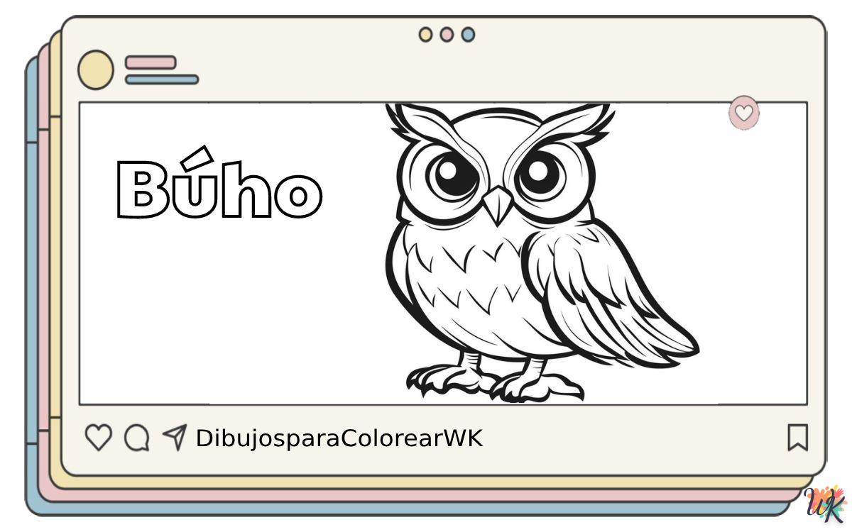 Búho 6 32 Dibujos Para Colorear Búho