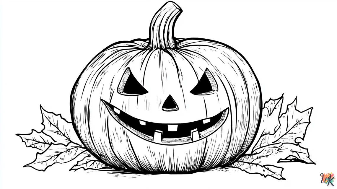 Calabazas simples de Halloween para colorear