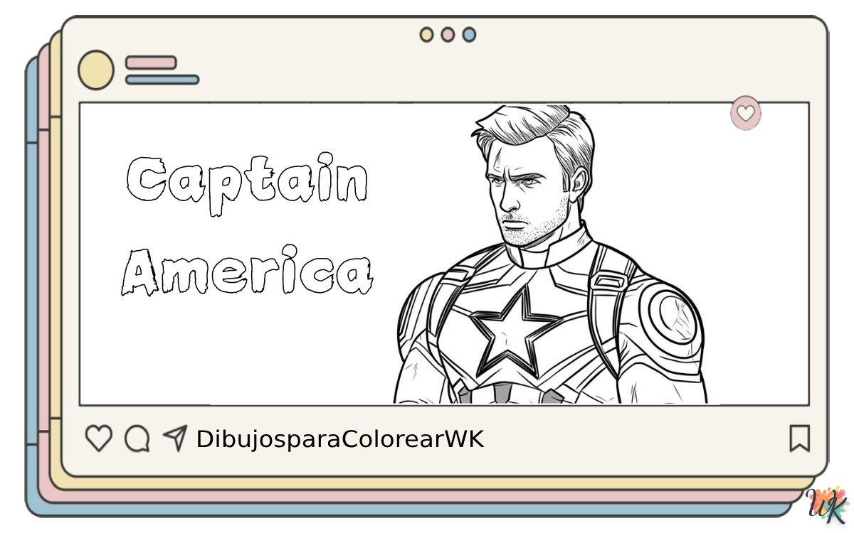 56 Dibujos Para Colorear Captain America