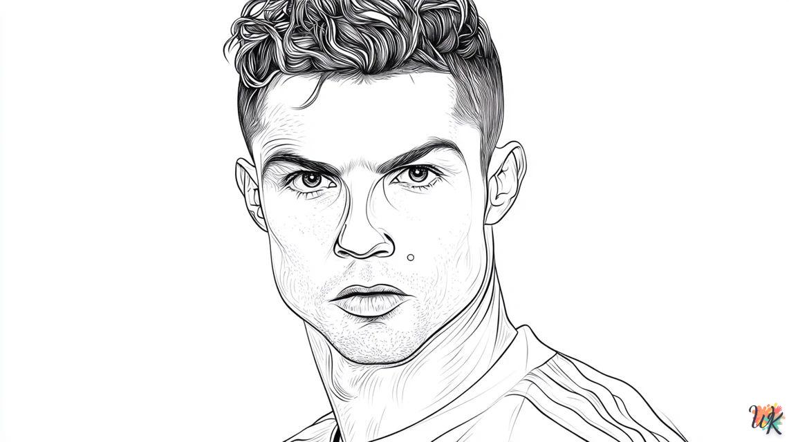 Cristiano Ronaldo está de pie para colorear