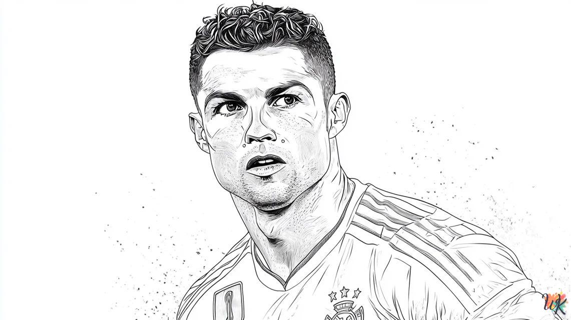 Cristiano Ronaldo está de pie para colorear