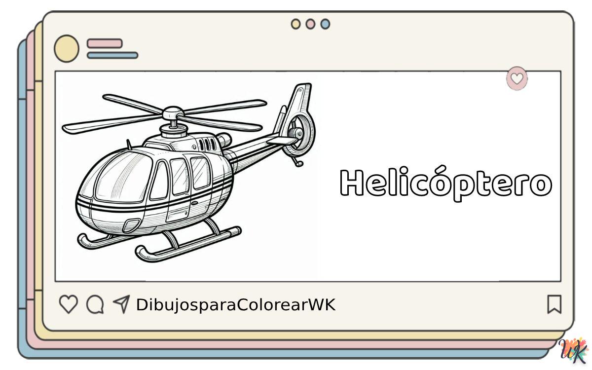 112 Dibujos Para Colorear Helicóptero