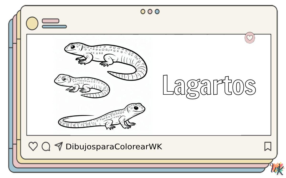 Lagartos 3 147 Dibujos Para Colorear Lagartos