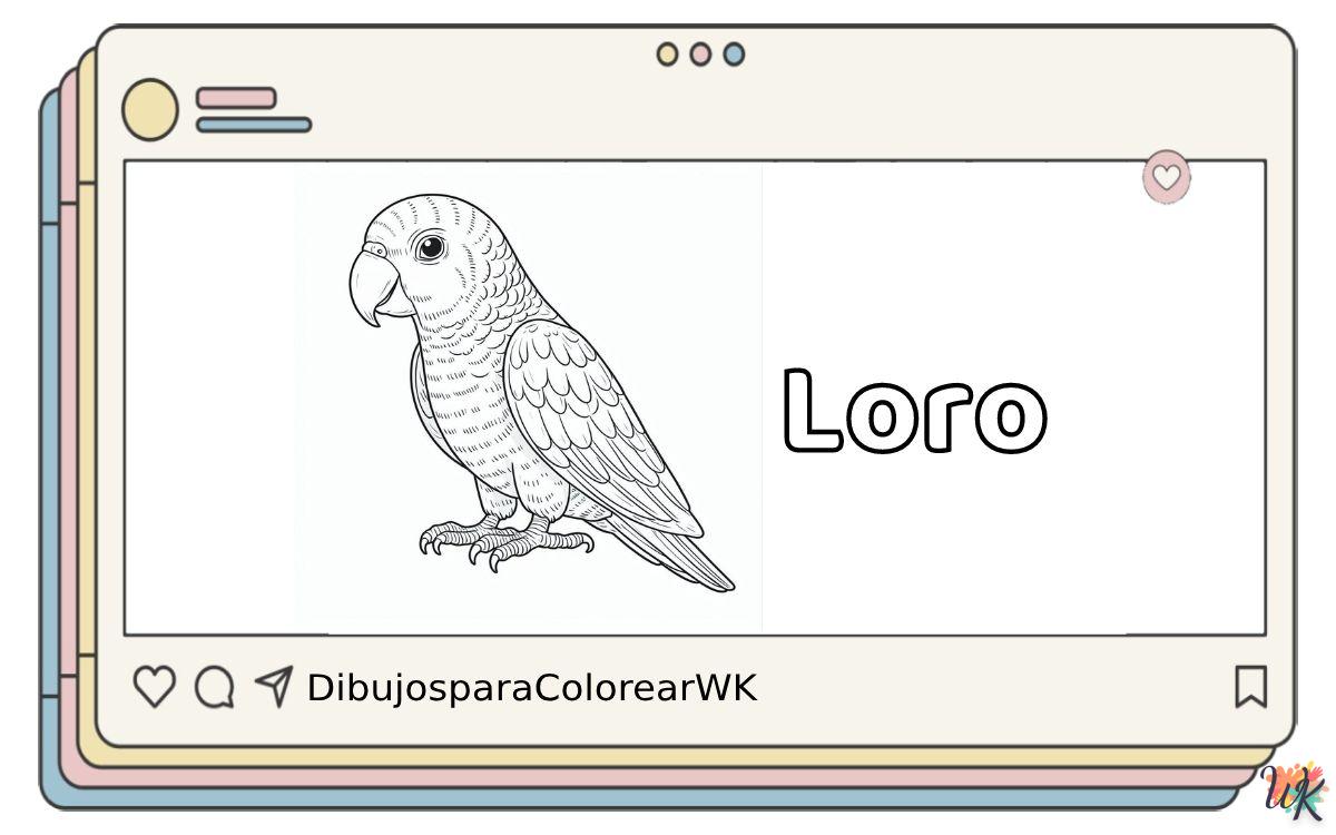 Loro 4 66 Dibujos Para Colorear Loro