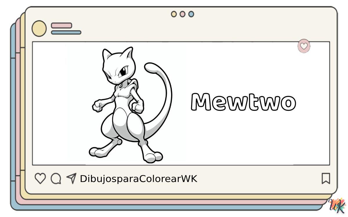 61 Dibujos Para Colorear Mewtwo