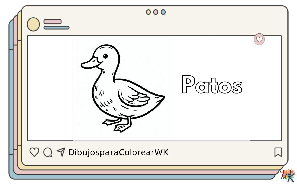 Patos 6 128 Dibujos Para Colorear Patos