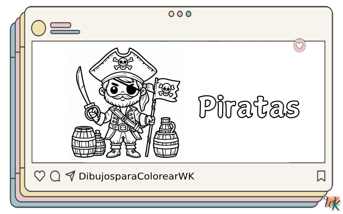 110 Dibujos Para Colorear Piratas