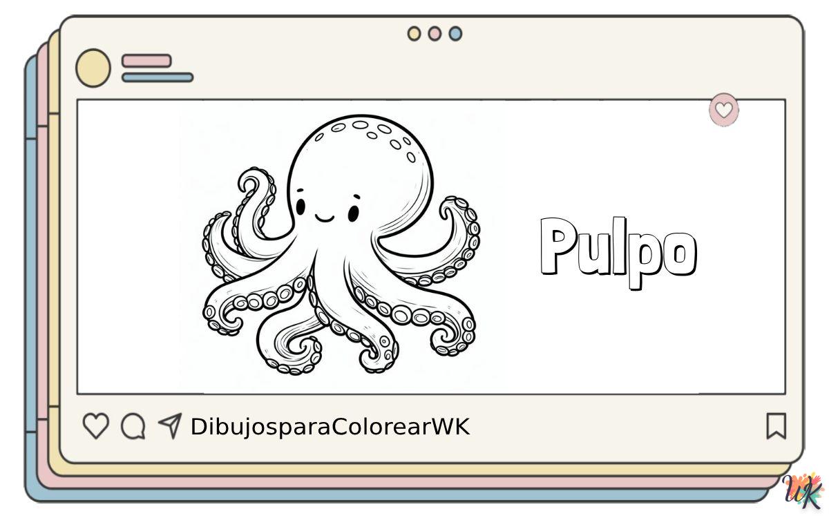 65 Dibujos Para Colorear Pulpo