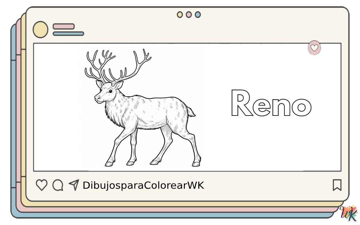 Reno 10 112 Dibujos Para Colorear Reno