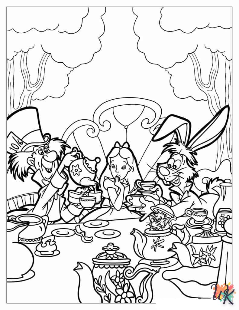 Dibujos para Colorear Alice In Wonderland