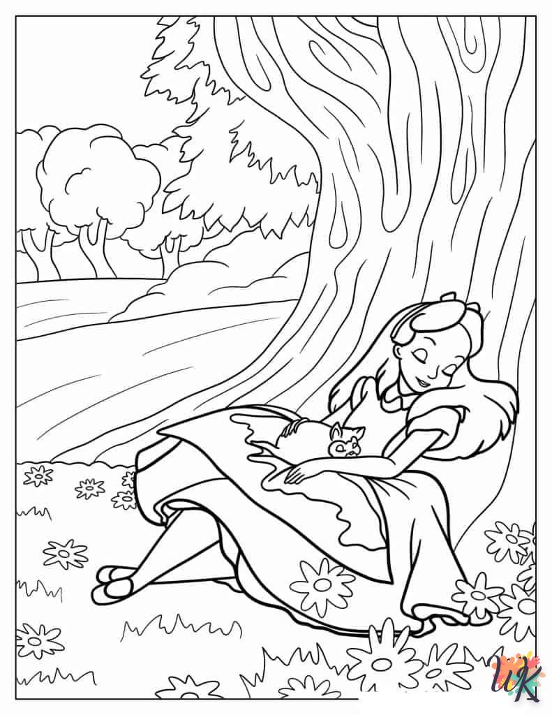 Dibujos para Colorear Alice In Wonderland