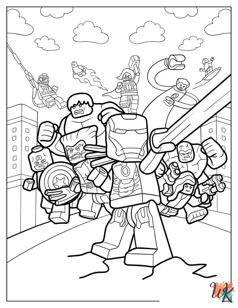 24 Dibujos Para Colorear Lego Avengers - Descargar Gratis