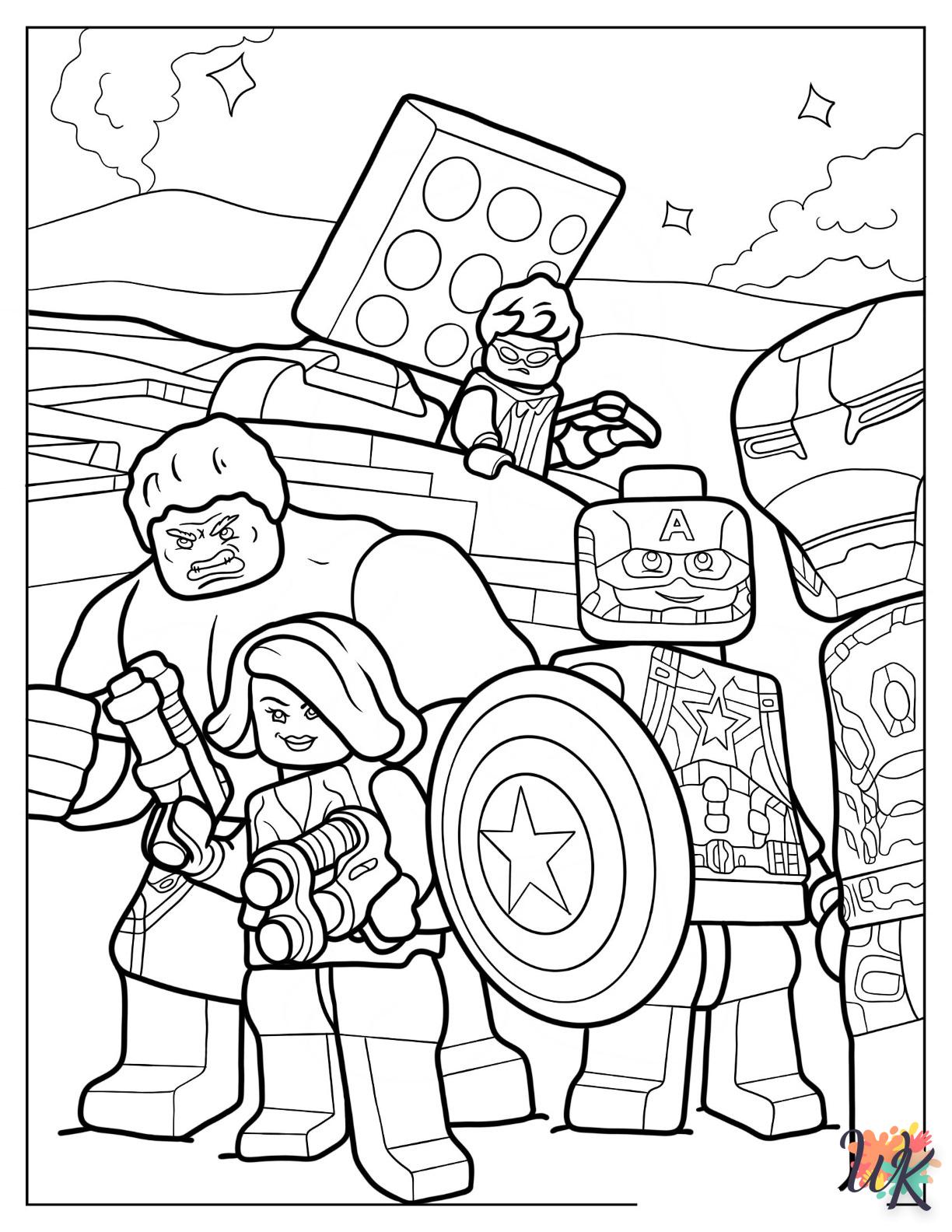 Dibujos para Colorear Lego Avengers