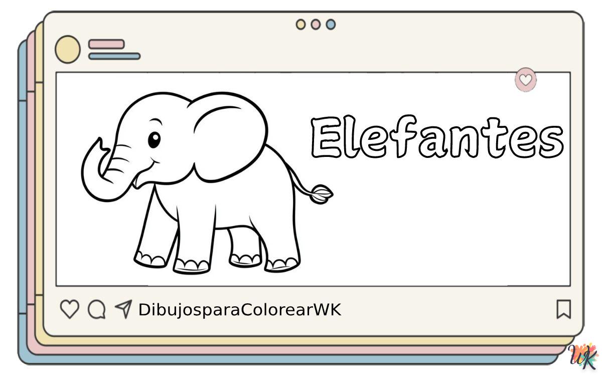 Elefantes 10 25 Dibujos Para Colorear Elefantes