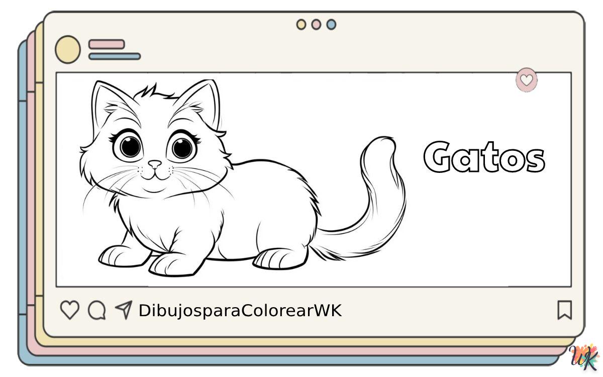 Gatos 4 112 Dibujos Para Colorear Gatos