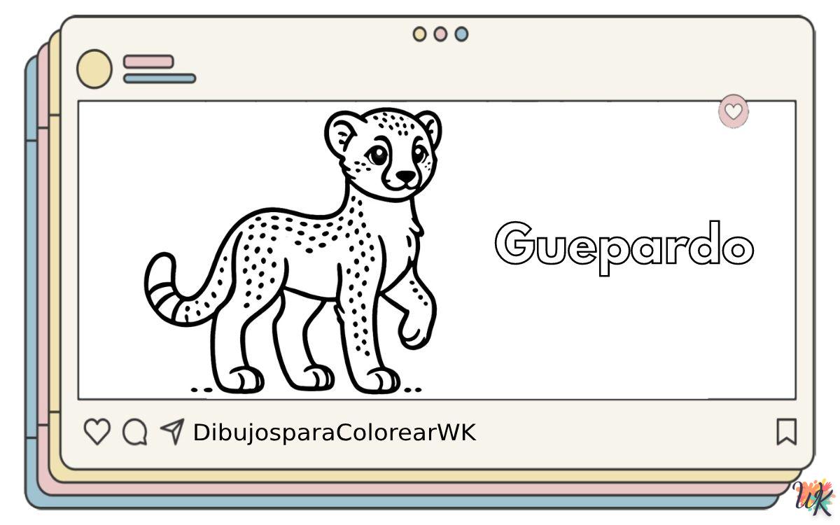 Guepardo 4 134 Dibujos Para Colorear Guepardo