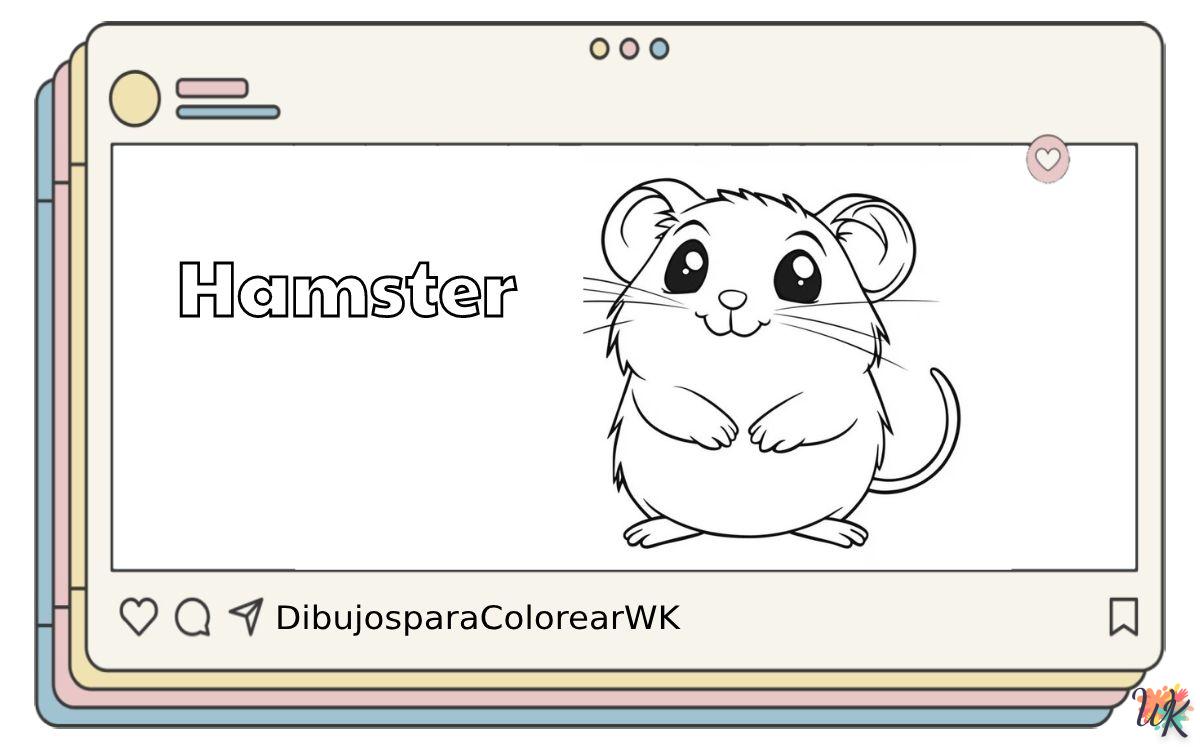 123 Dibujos Para Colorear Hamster