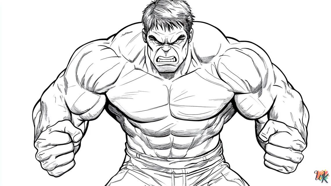 Hulk esta enojado para colorear