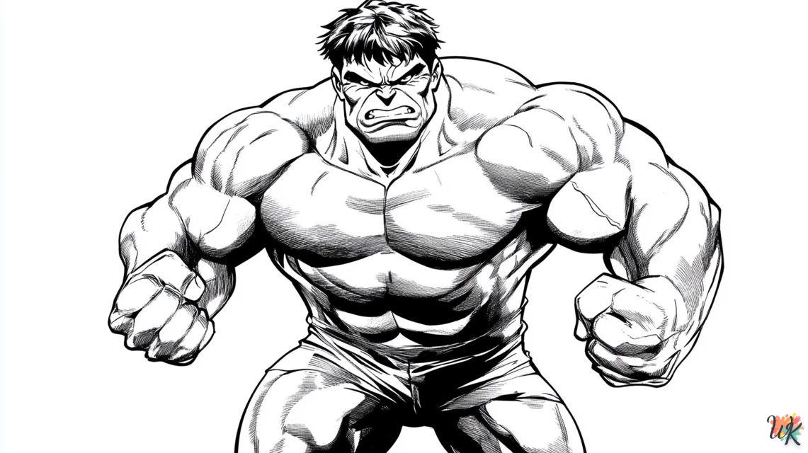 Hulk esta enojado para colorear