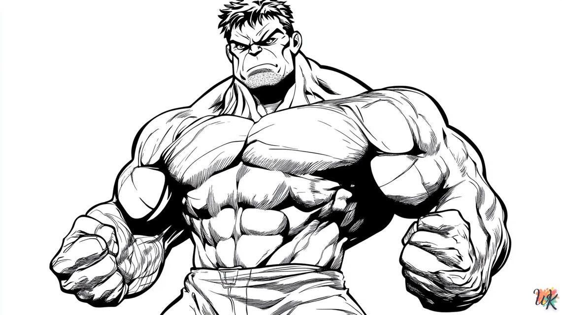 Hulk esta enojado para colorear