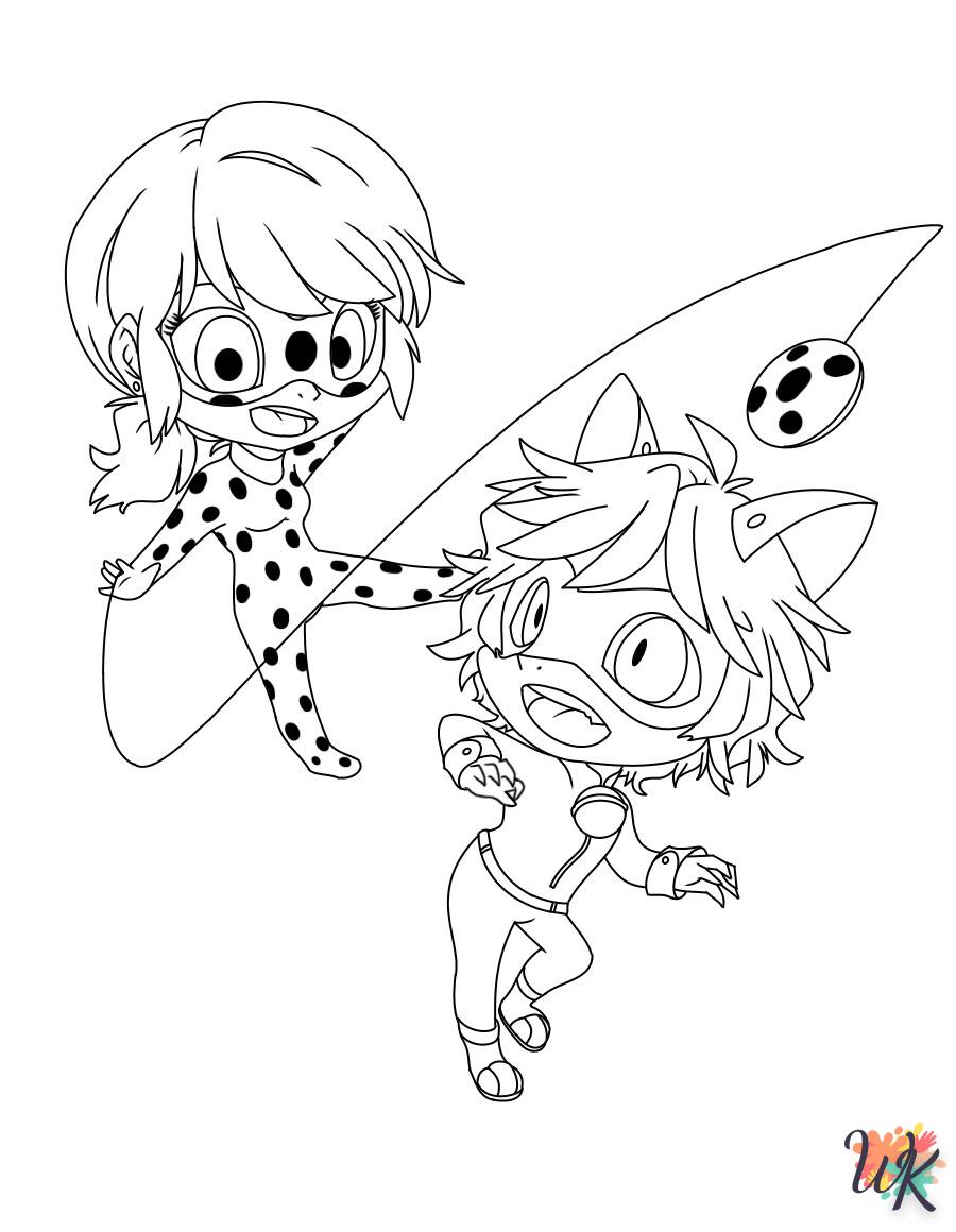 Ladybug y Cat Noir para colorear 2