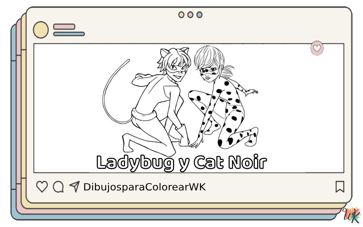 80 Dibujos Para Colorear Ladybug y Cat Noir