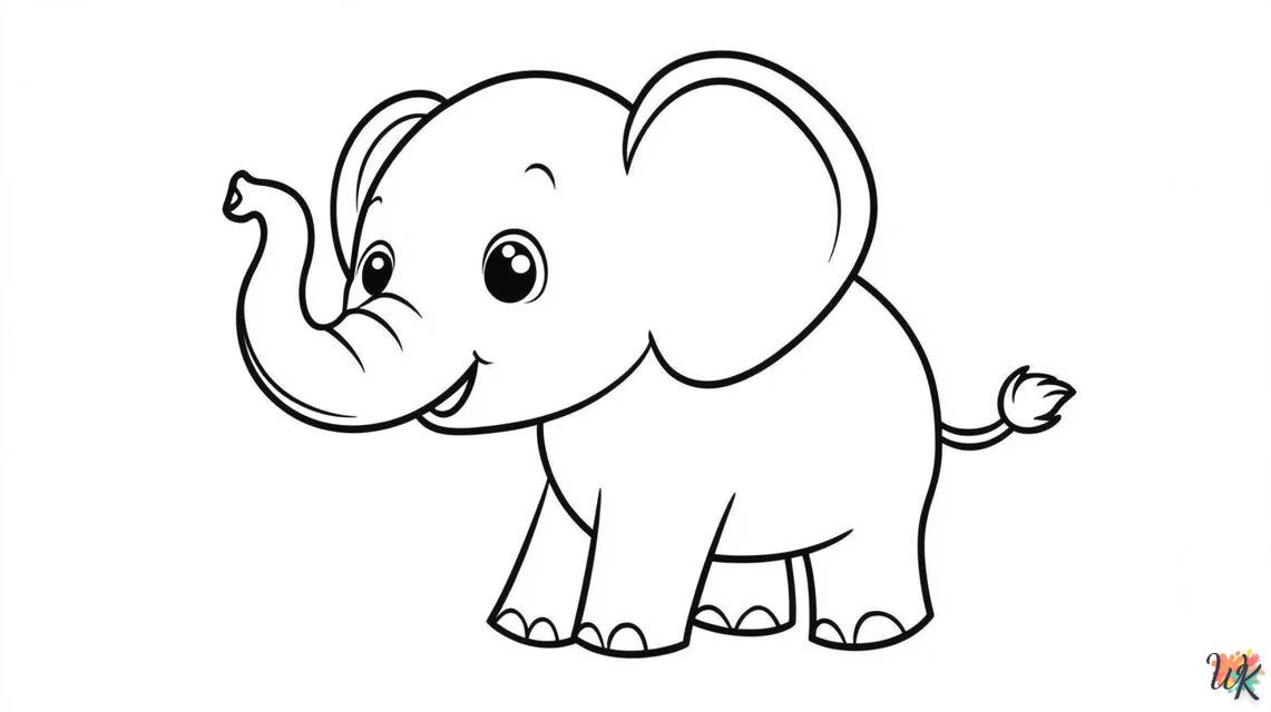 Lindo Elefante para colorear