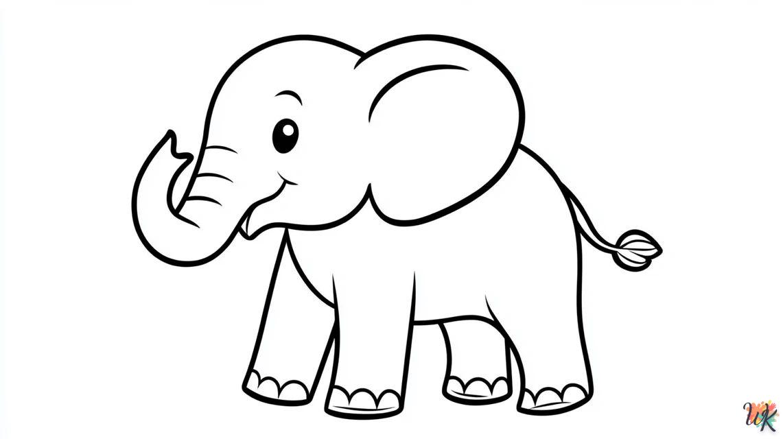 Lindo Elefante para colorear