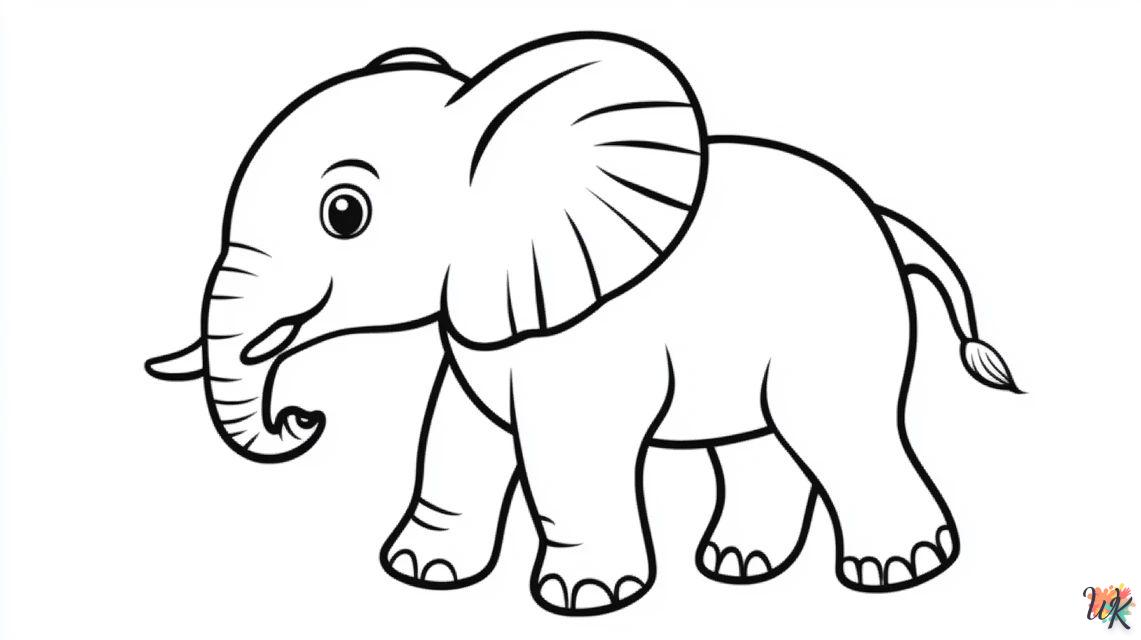 Lindo Elefante para colorear