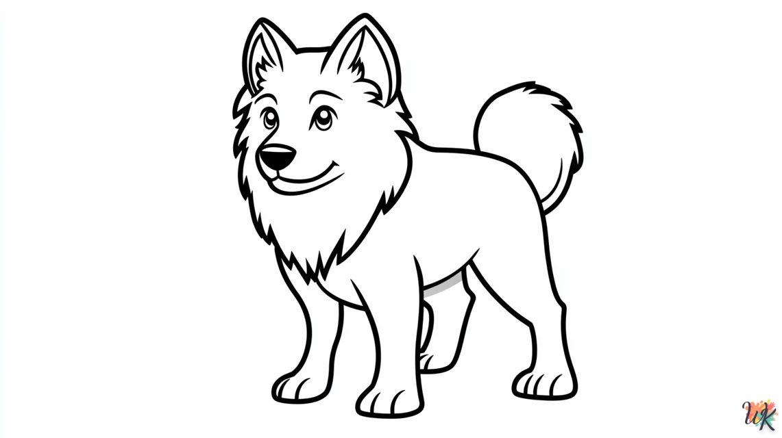 Lindo Lobo para colorear