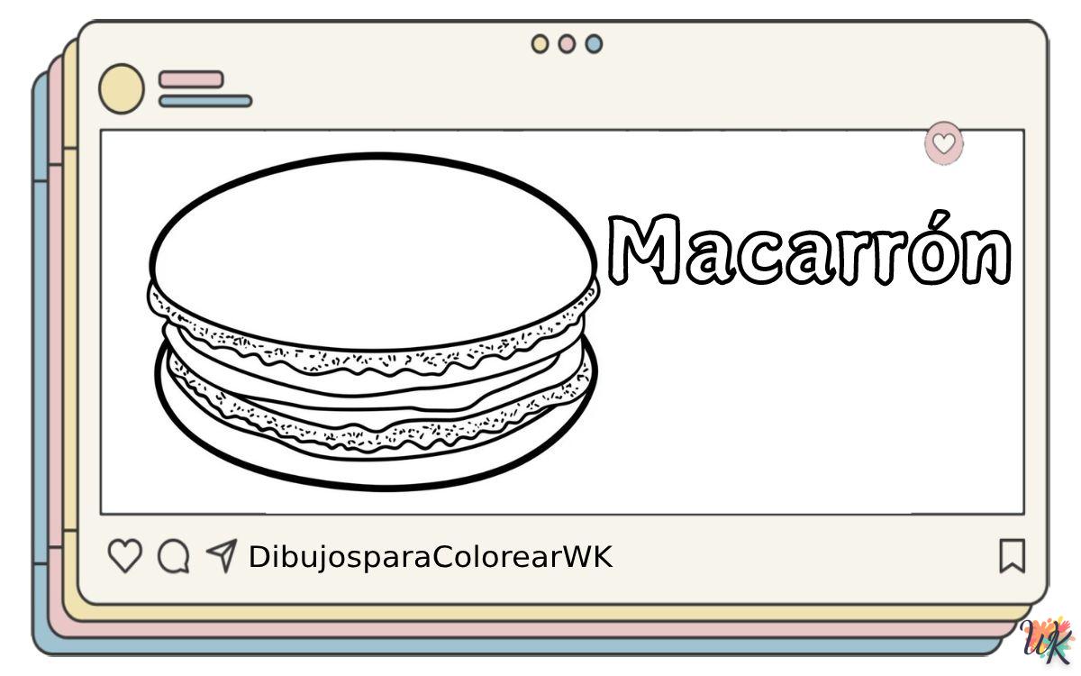 37 Dibujos Para Colorear Macarrón (galleta)