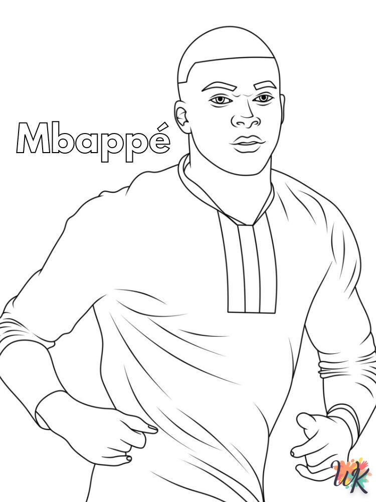 Mbappé para colorear 1