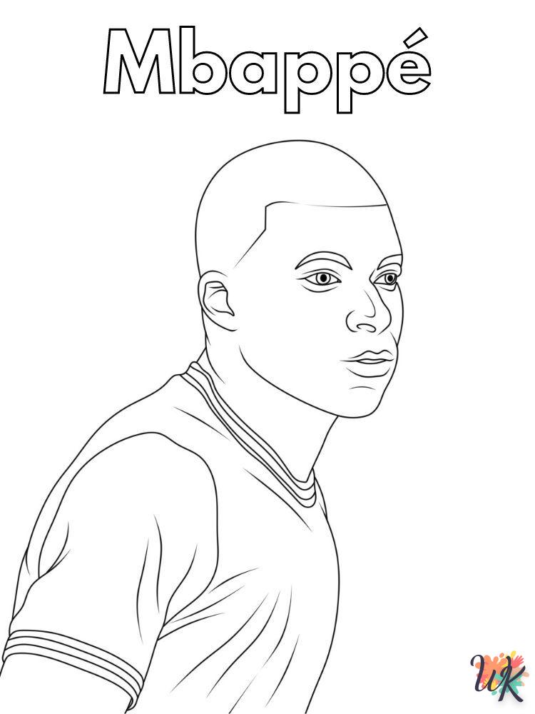 Mbappé para colorear 3