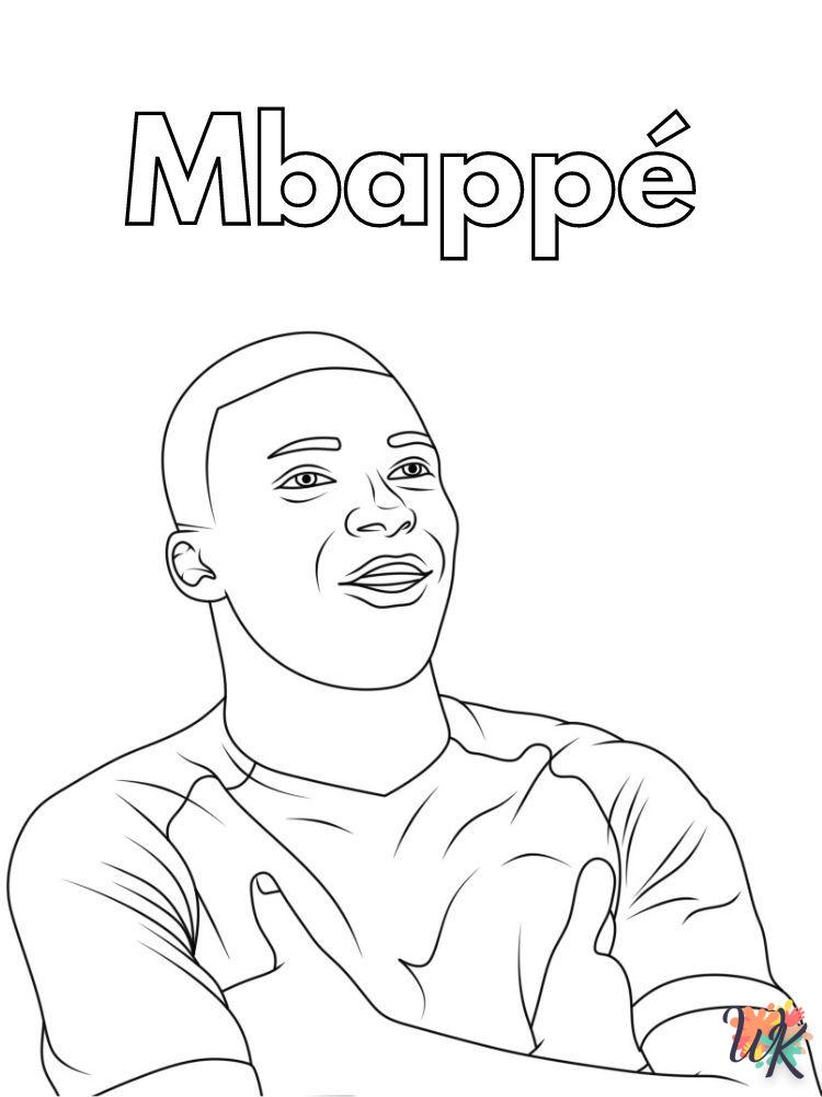 Mbappé para colorear 4