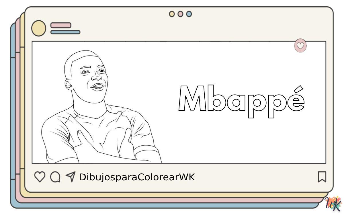 20 Dibujos Para Colorear Mbappe