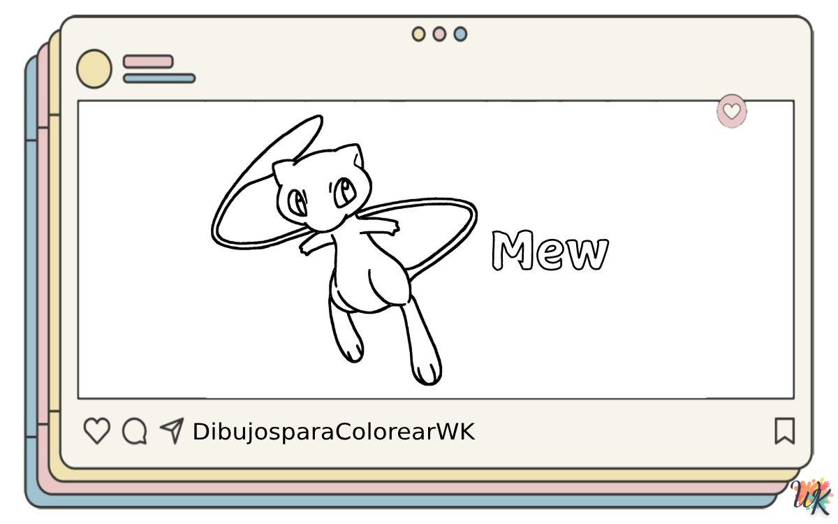 40 Dibujos Para Colorear Mew