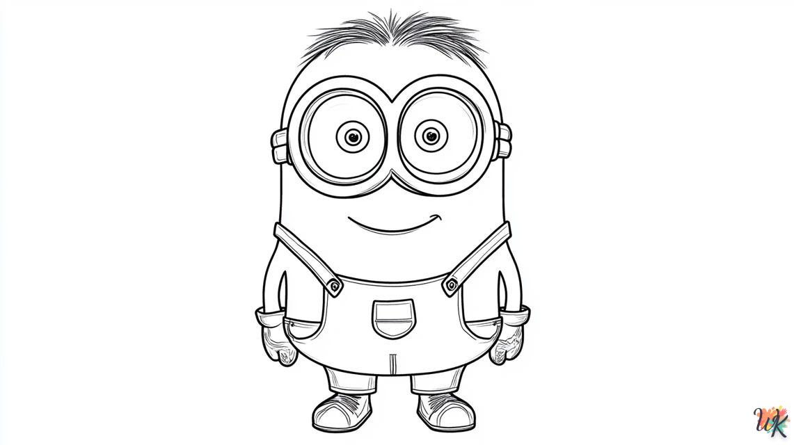 Minions con lindas expresiones para colorear