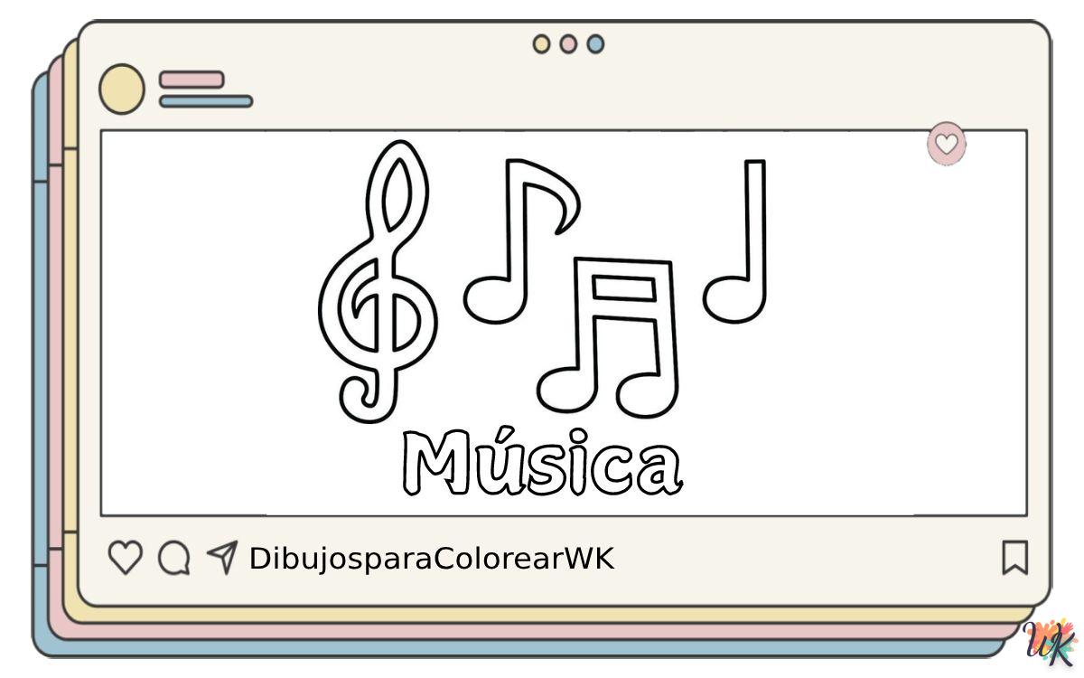 42 Dibujos Para Colorear Música