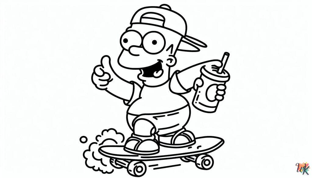 Simpson con ternura para colorear