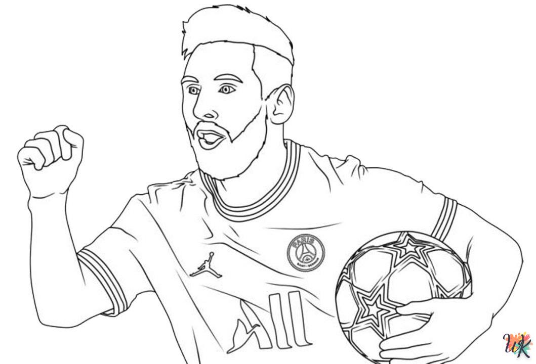 messi para colorear 2