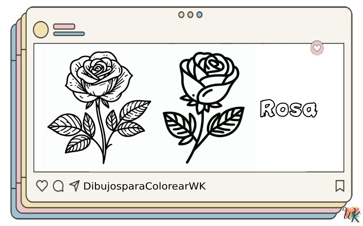 50 Dibujos Para Colorear Rosa