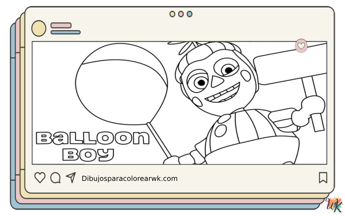 10 Dibujos Para Colorear Balloon Boy